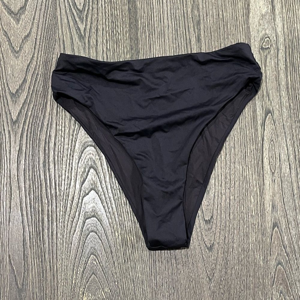 SKIMS Black High-Cut Bikini Bottom